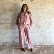 Ella Pants - Women - SV Silk Velvet - S007 Dusty Pink - n°74 E - Shop - 7400000137156
