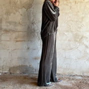 Ella Pants - Women - SV Silk Velvet - S045 Stone Grey - n°74 E - Shop - 7400000137158