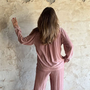 Ella Shirt - Women - SV Silk Velvet - S007 Dusty Pink - n°74 E - Shop - 7400000137162