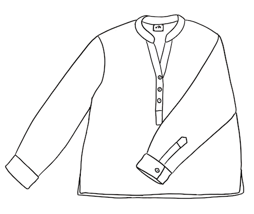 Ella Shirt - Women - SV Silk Velvet - S055 Aegean Blue - n°74 E - Shop - 7400000137166