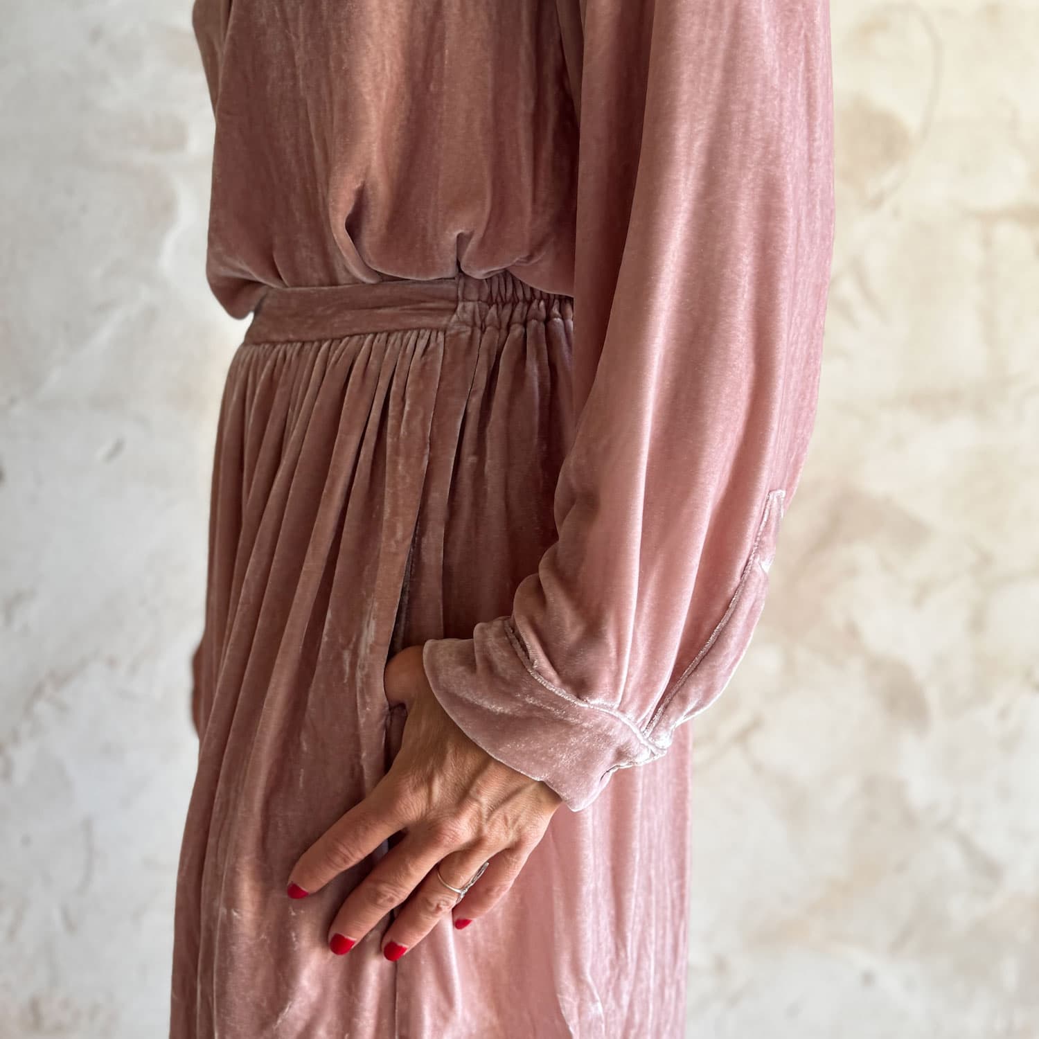 Ella Skirt - Women - SV Silk Velvet - S007 Dusty Pink - n°74 E - Shop - 7400000137168