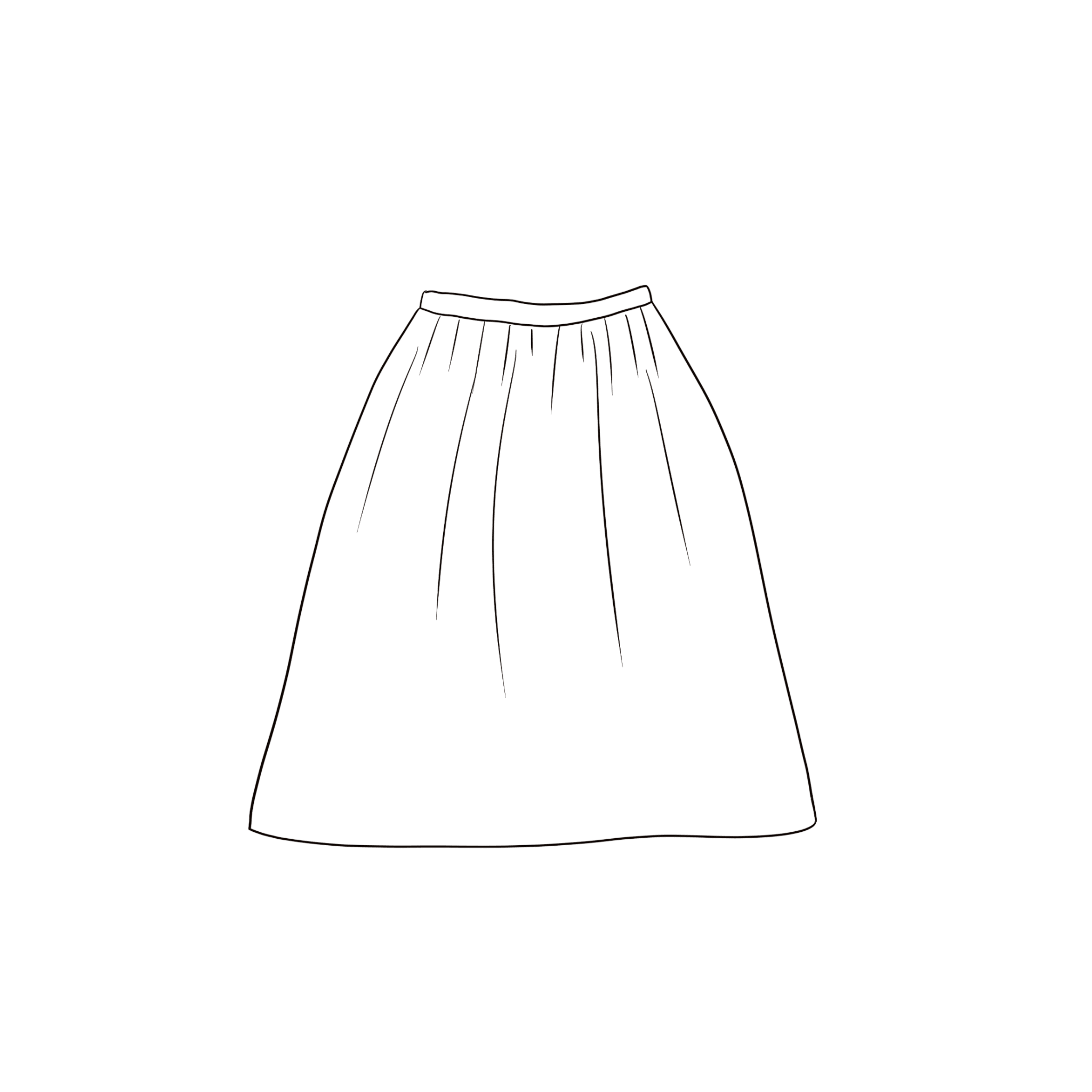 Ella Skirt - Women - SV Silk Velvet - S055 Aegean Blue - n°74 E - Shop - 7400000137172