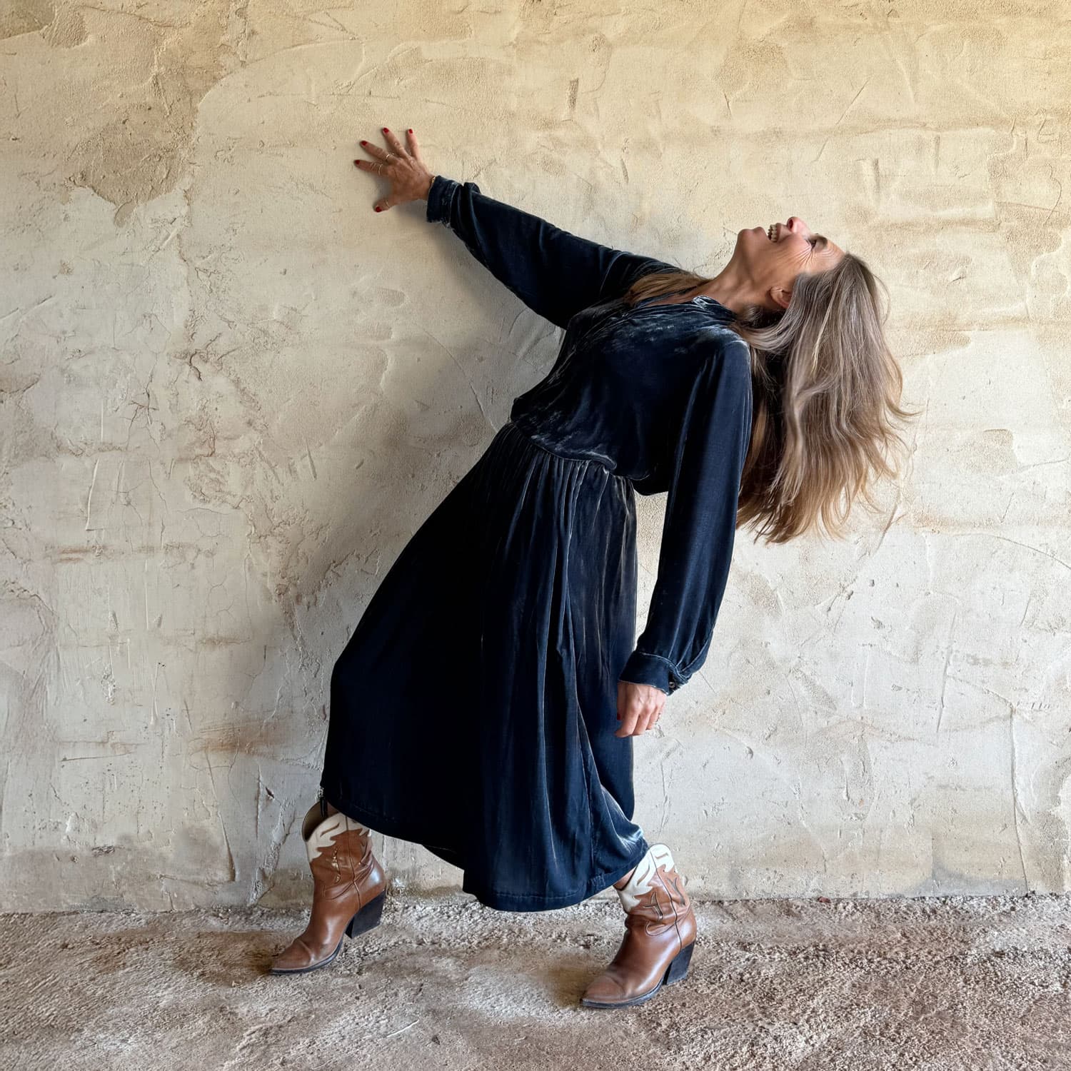 Ella Skirt - Women - SV Silk Velvet - S055 Aegean Blue - n°74 E - Shop - 7400000137172