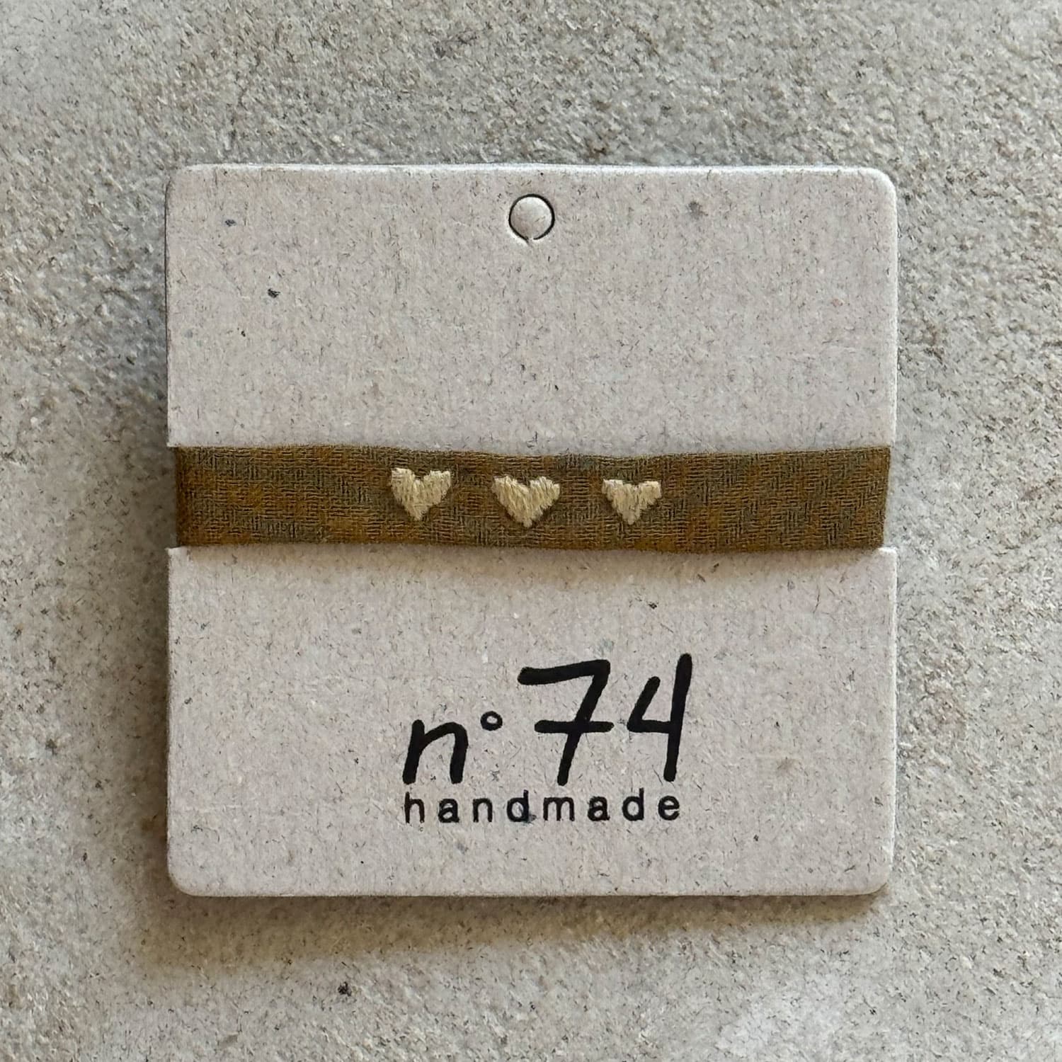 Embroidered Bracelet Triple Heart - S050 Antique Bronze - n°74 E - Shop - 7400000137055