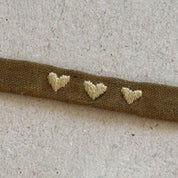 Embroidered Bracelet Triple Heart - S050 Antique Bronze - n°74 E - Shop - 7400000137055