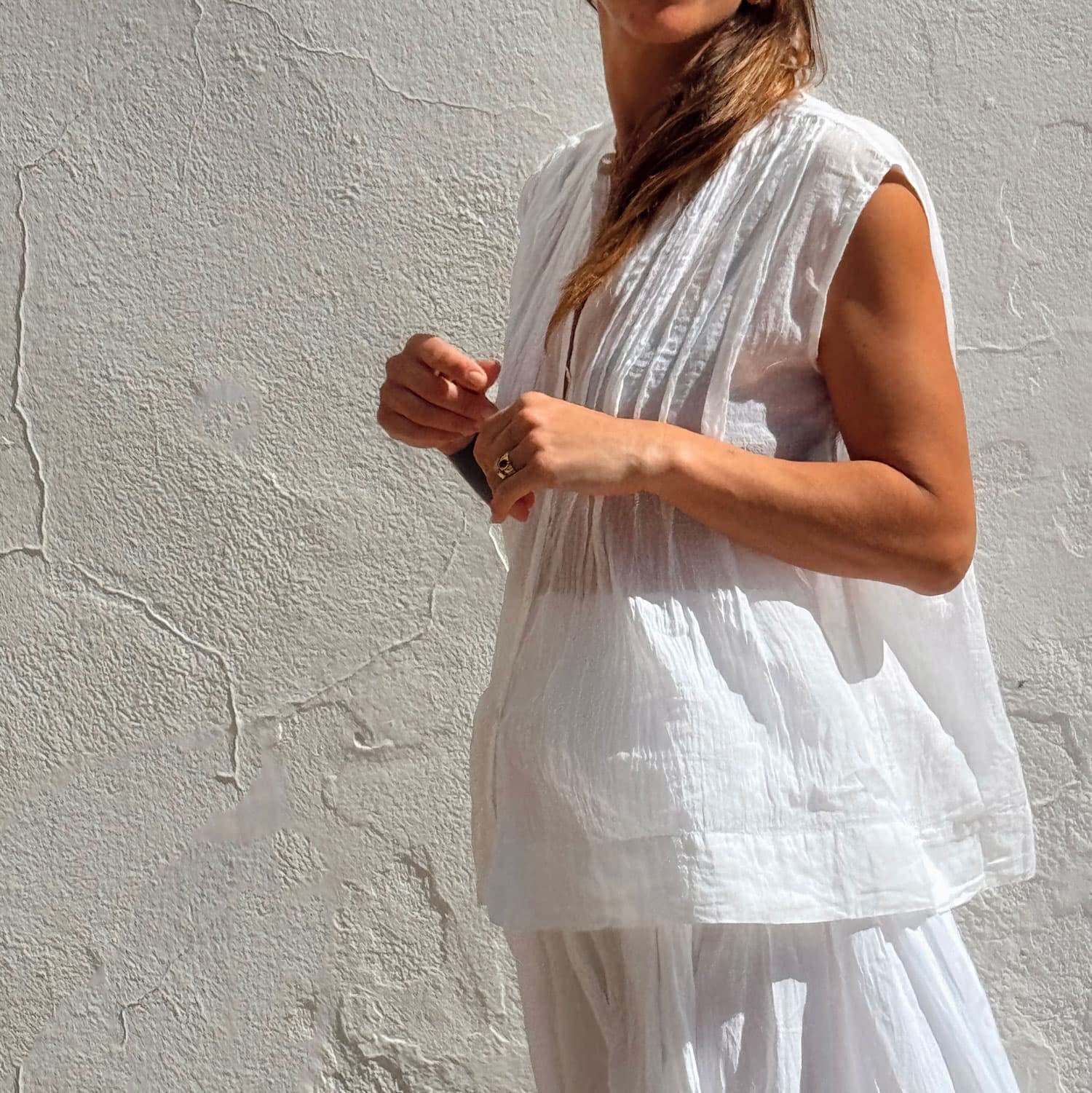 Erin Top - Women - CV Cotton Voile 100 - S001 White