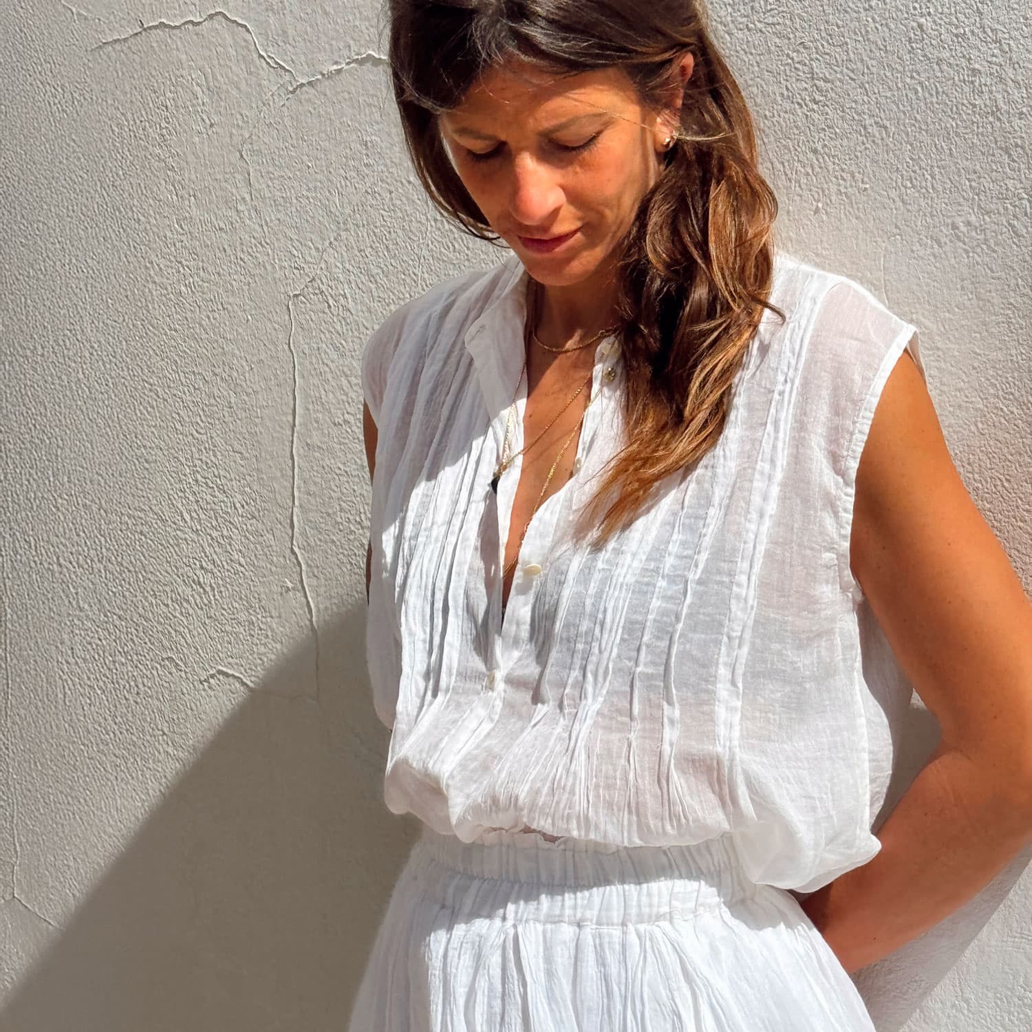 Erin Top - Women - CV Cotton Voile 100 - S001 White