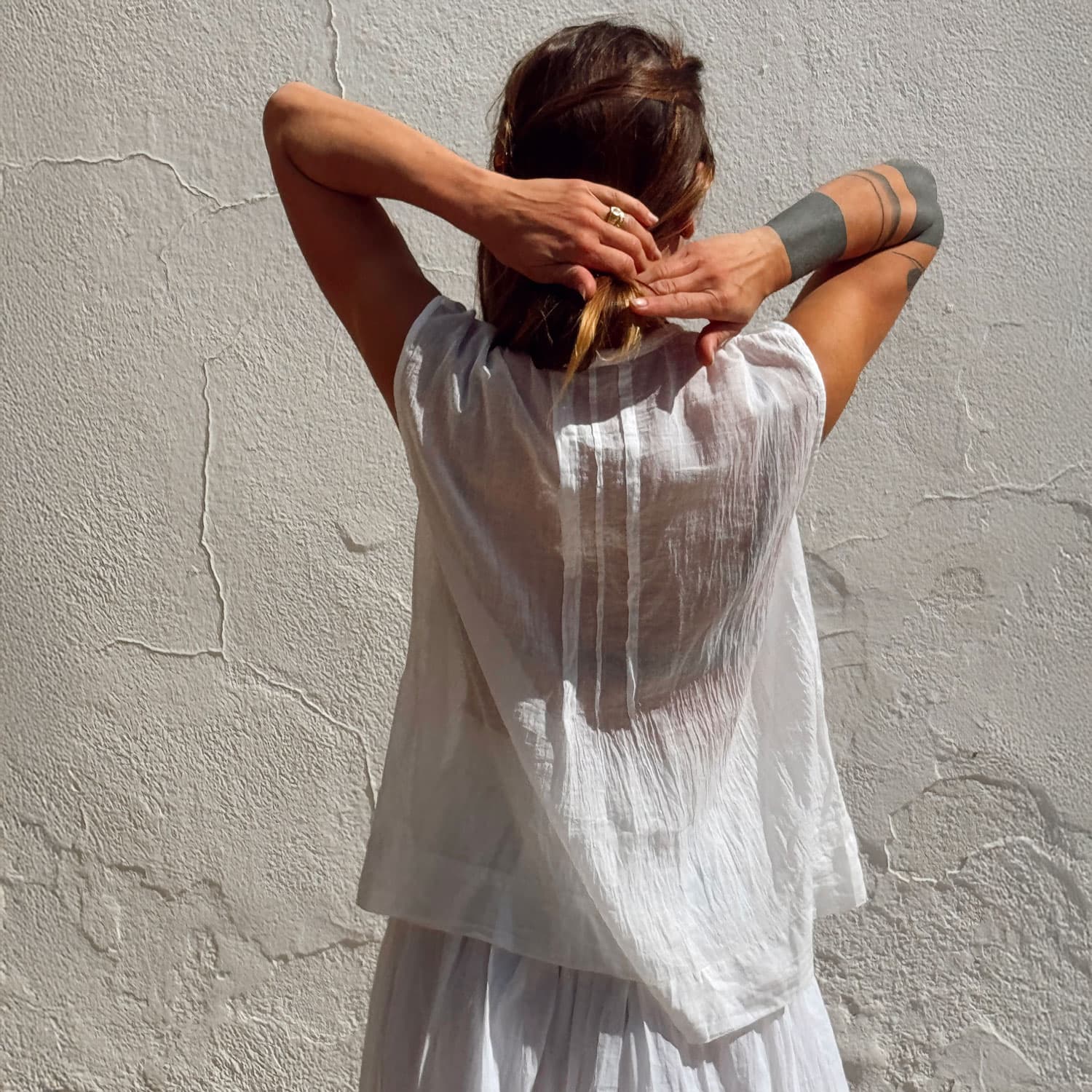 Erin Top - Women - CV Cotton Voile 100 - S001 White