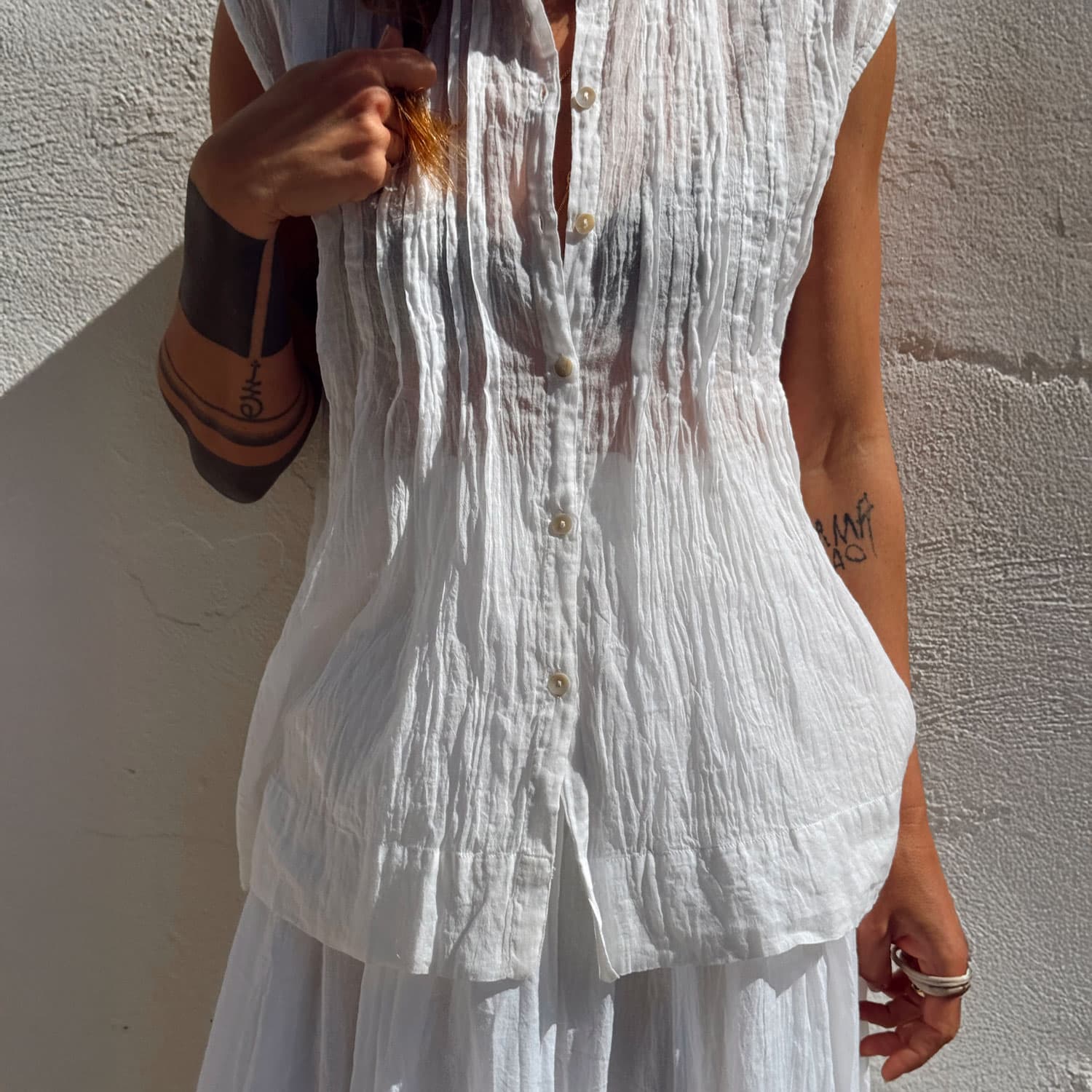 Erin Top - Women - CV Cotton Voile 100 - S001 White