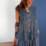 Erin Top - Women - CV Cotton Voile 100 - S055 Aegean Blue