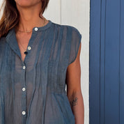 Erin Top - Women - CV Cotton Voile 100 - S055 Aegean Blue