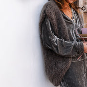 Francy Gilet - Women - MO Mohair - S045 Stone Grey - n°74 E - Shop - 7400000137658