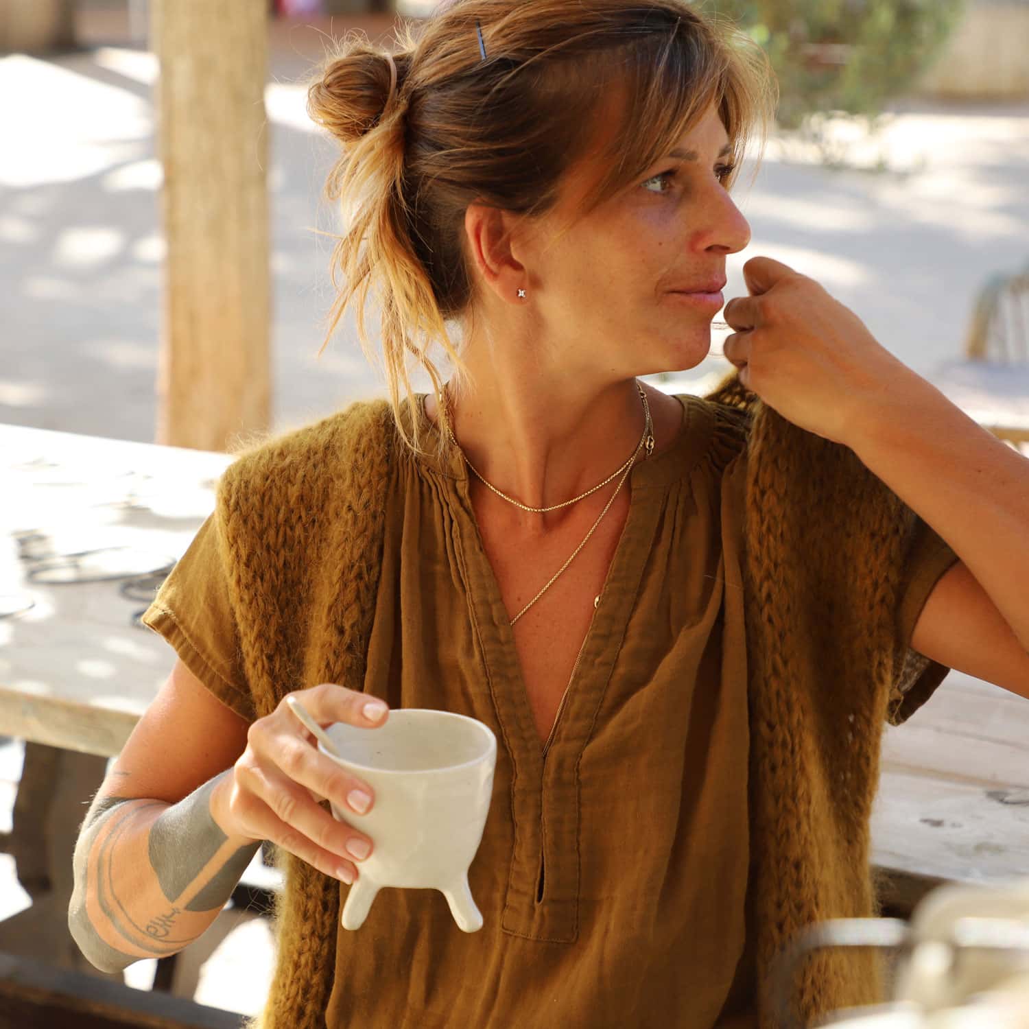 Francy Gilet - Women - MO Mohair - S050 Antique Bronze - n°74 E - Shop - 7400000137500