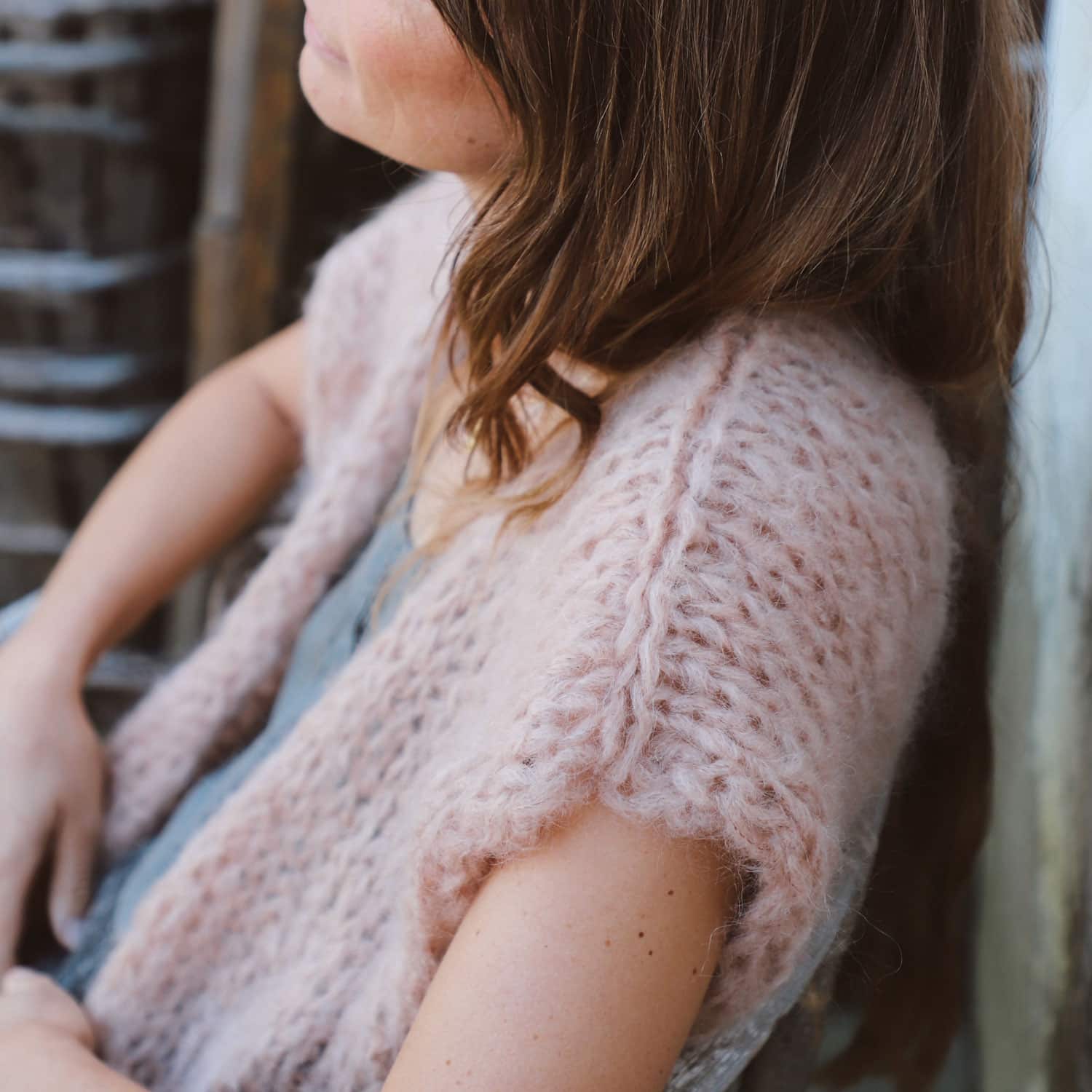 Francy Gilet - Women - MO Mohair - S054 Nude Brown