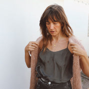 Francy Gilet - Women - MO Mohair - S054 Nude Brown