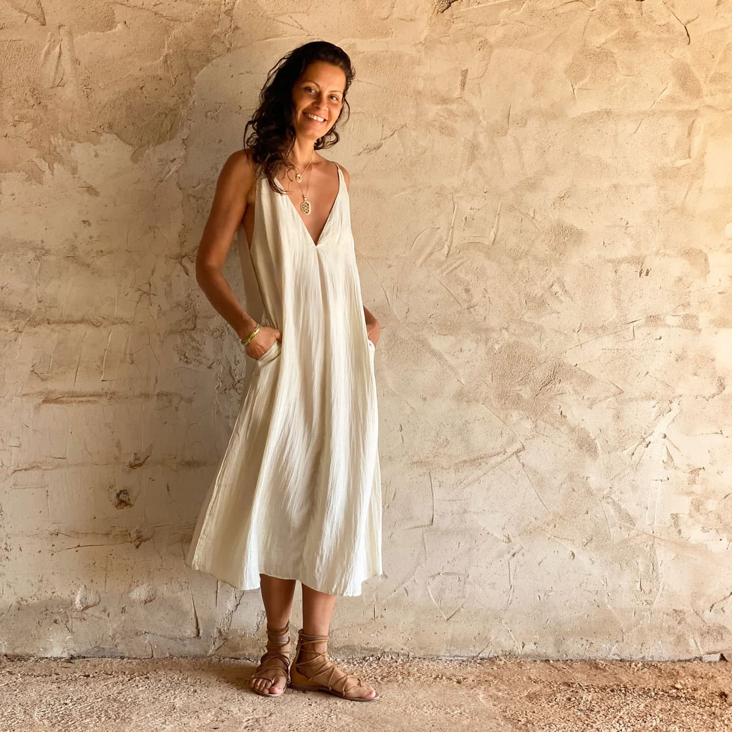 Gisele Dress - Women - HS Habotai Silk 40 - S000 Natural n74 E-Shop Gisele Dress - Women - HS Habotai Silk 40 - S000 Natural n74 E-Shop