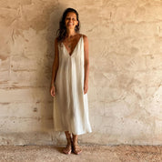 Gisele Dress - Women - HS Habotai Silk 40 - S000 Natural - n°74 E - Shop - 7400000136996