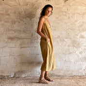 Gisele Dress - Women - HS Habotai Silk 40 - S050 Antique Bronze - n°74 E - Shop - 7400000137002