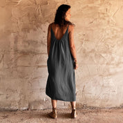 Gisele Dress - Women - HS Habotai Silk 40 - S045 Stone Grey