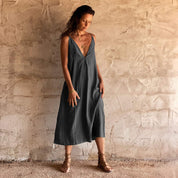 Gisele Dress - Women - HS Habotai Silk 40 - S045 Stone Grey