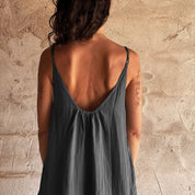 Gisele Dress - Women - HS Habotai Silk 40 - S045 Stone Grey