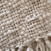 Handwoven Chunky Blanket  - WO Wool - S000 Natural