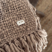 Handwoven Chunky Blanket  - WO Wool - S061 Truffle