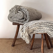 Handwoven Chunky Blanket - WO Wool - S049 Sage Green - n°74 E - Shop - 7400000137545