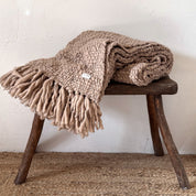 Handwoven Chunky Blanket - WO Wool - S061 Truffle - n°74 E - Shop - 7400000137549