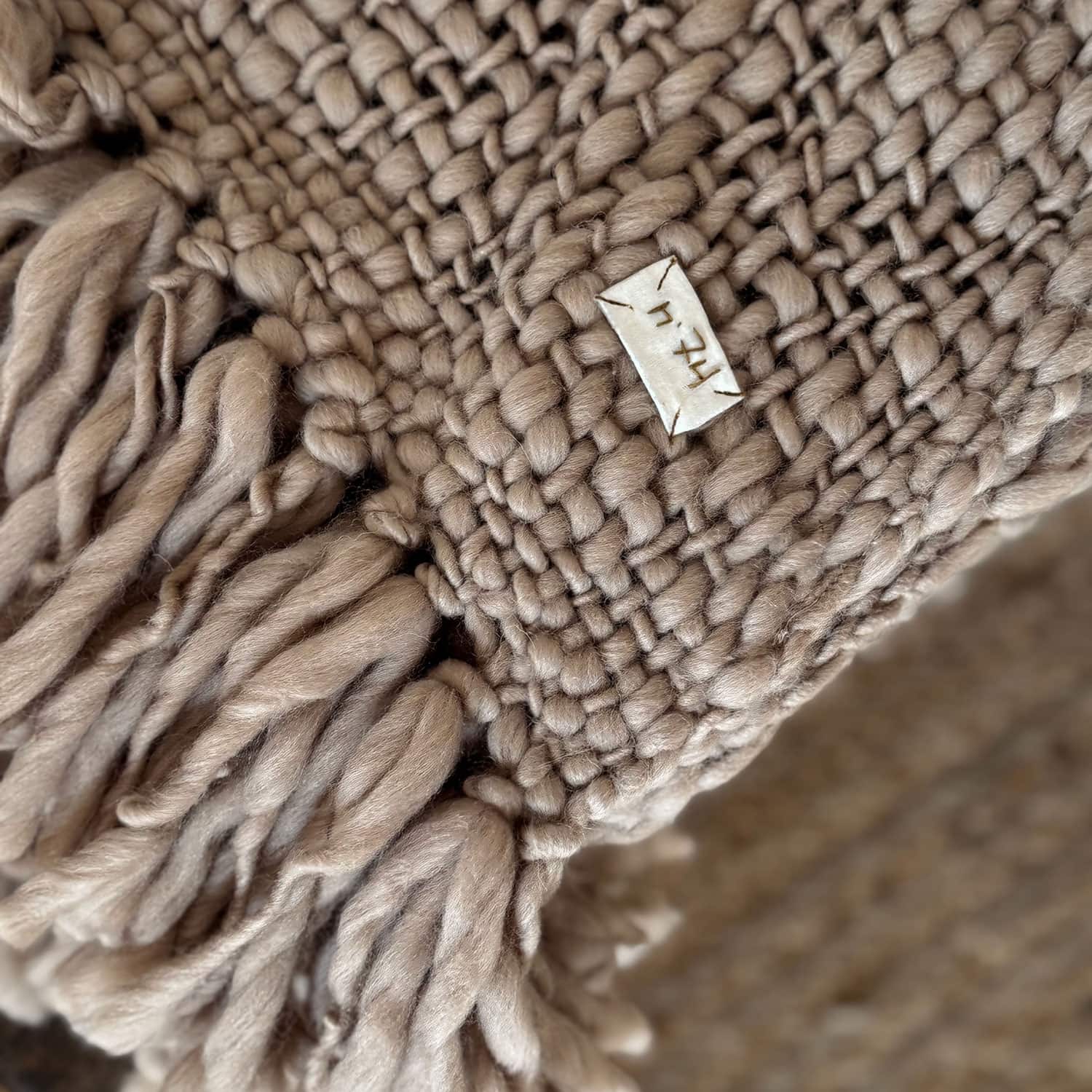 Handwoven Chunky Blanket - WO Wool - S061 Truffle - n°74 E - Shop - 7400000137549