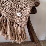 Handwoven Chunky Blanket - WO Wool - S061 Truffle - n°74 E - Shop - 7400000137549