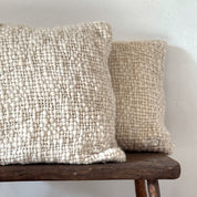 Handwoven Chunky Cushion - WO Wool - S000 Natural - Rectangle - n°74 E - Shop - 