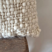 Handwoven Chunky Cushion - WO Wool - S000 Natural - Square - n°74 E - Shop - 