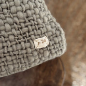 Handwoven Chunky Cushion - WO Wool - S049 Sage Green - Square - n°74 E - Shop - 