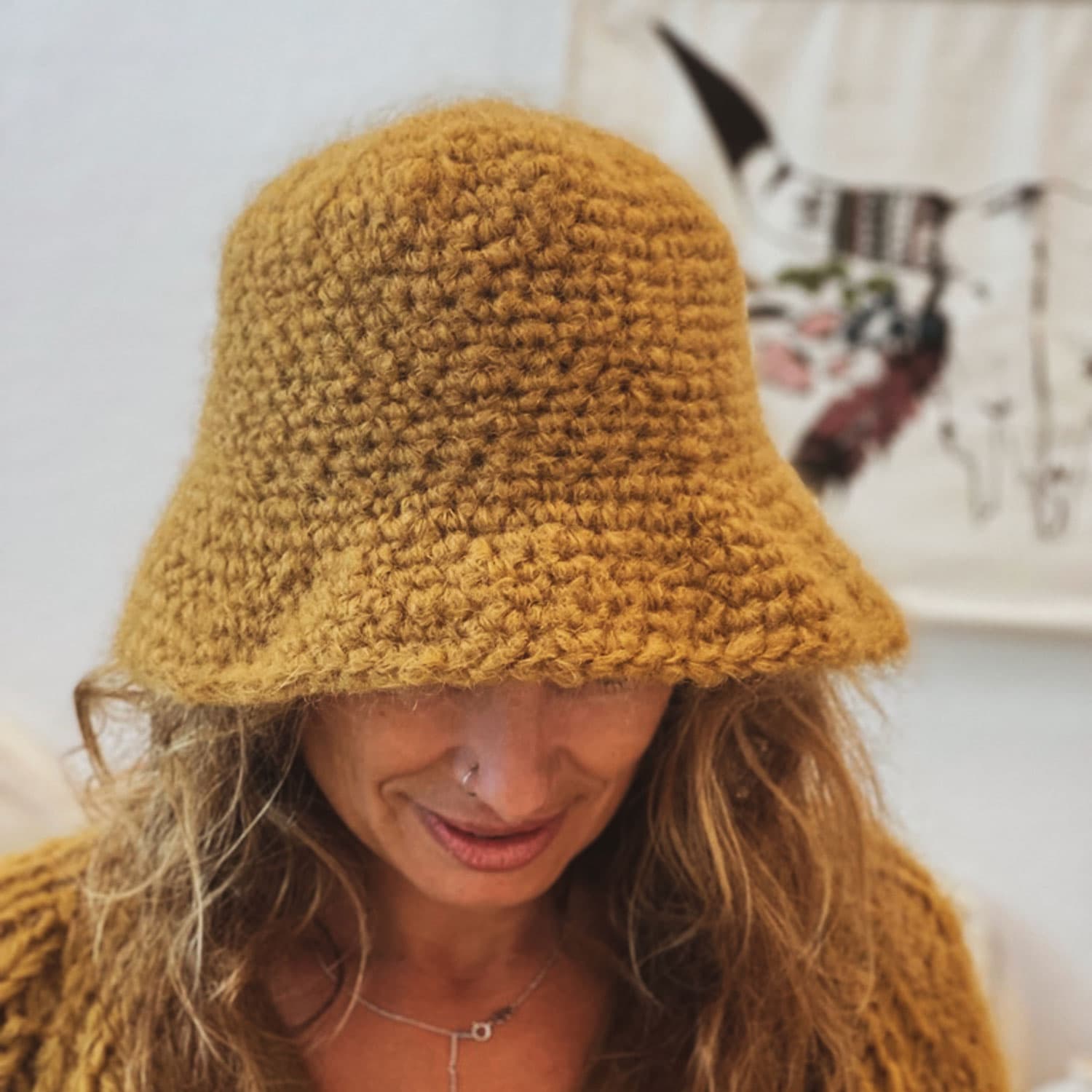Inma Crochet Hat Mohair Women