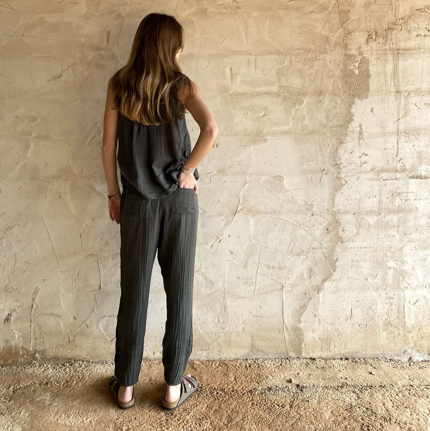 Joe Pants - Women - DS Double Saloo - S021 Dark Green Grey - n°74 E - Shop - 7400000115316