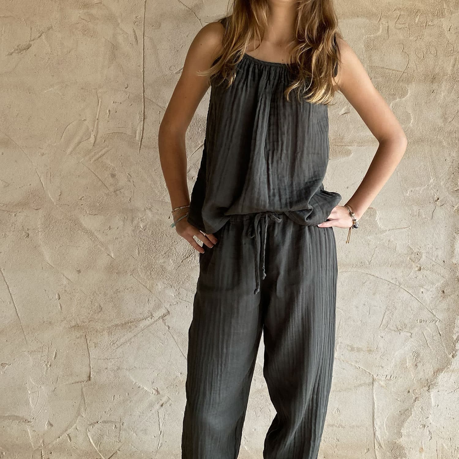 Joe Pants - Women - DS Double Saloo - S021 Dark Green Grey - n°74 E - Shop - 7400000115316