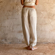 Joe Pants - Women - HS Habotai Silk 40 - S000 Natural - n°74 E - Shop - 7400000136657
