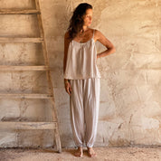 Joe Pants - Women - HS Habotai Silk 40 - S018 Powder - n°74 E - Shop - 7400000136659