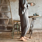 Joe Pants - Women - HS Habotai Silk 40 - S045 Stone Grey - n°74 E - Shop - 7400000137512