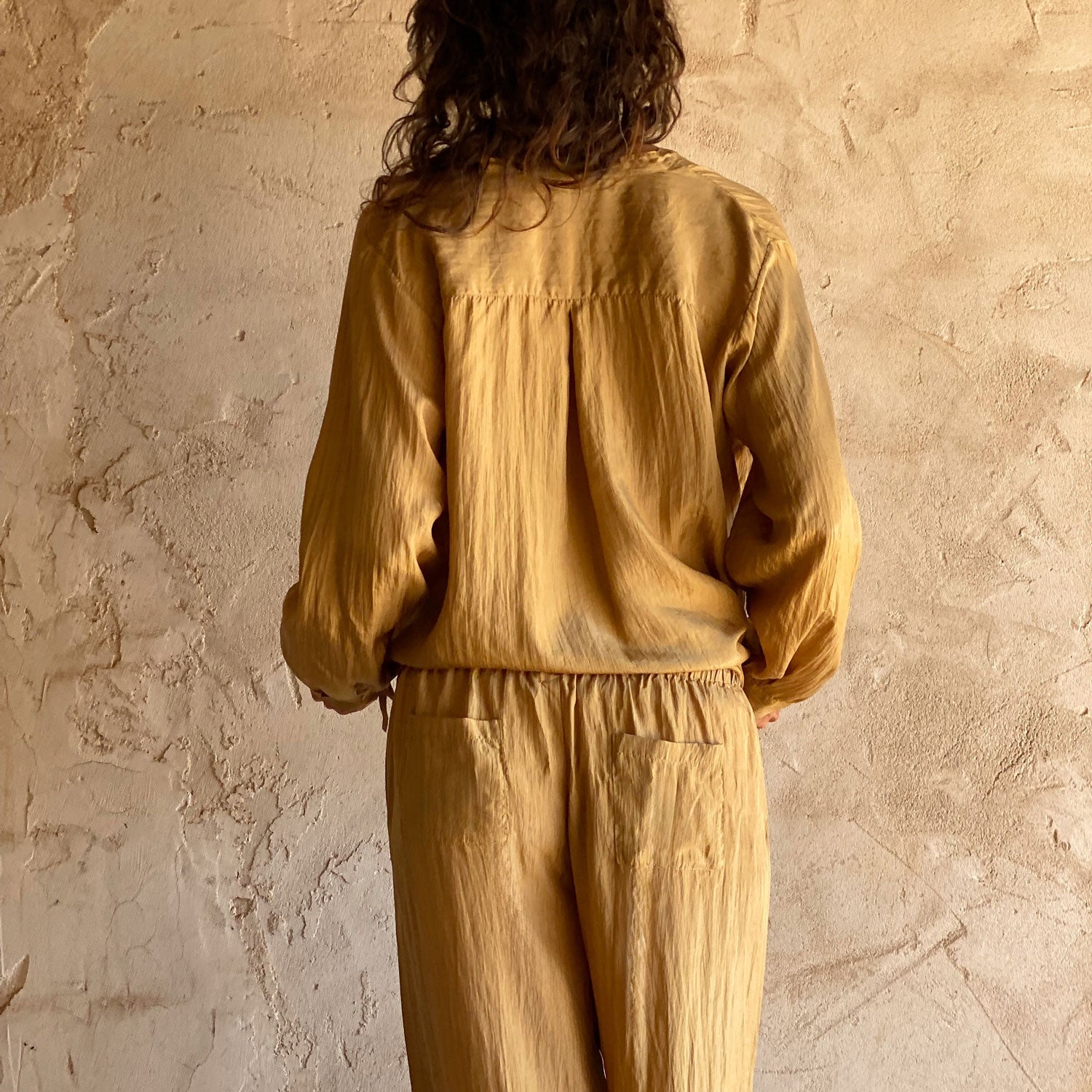 Joe Pants - Women - HS Habotai Silk 40 - S050 Antique Bronze - n°74 E - Shop - 7400000136661