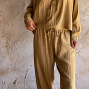 Joe Pants - Women - HS Habotai Silk 40 - S050 Antique Bronze - n°74 E - Shop - 7400000136661