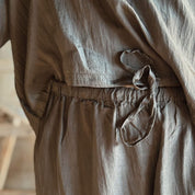 Joe Pants - Women - HS Habotai Silk 40 - S045 Stone Grey