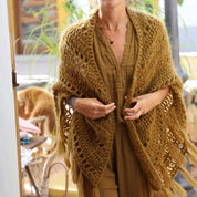 Juliana Crochet Shawl - Women - MO Mohair - S050 Antique Bronze