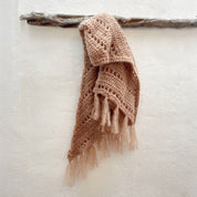 Juliana Crochet Shawl - Women - MO Mohair - S054 Nude Brown