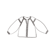 Julieta Shirt - Women - CC Cotton Cambric - S021 Dark Green Grey - n°74 E - Shop - 7400000137445