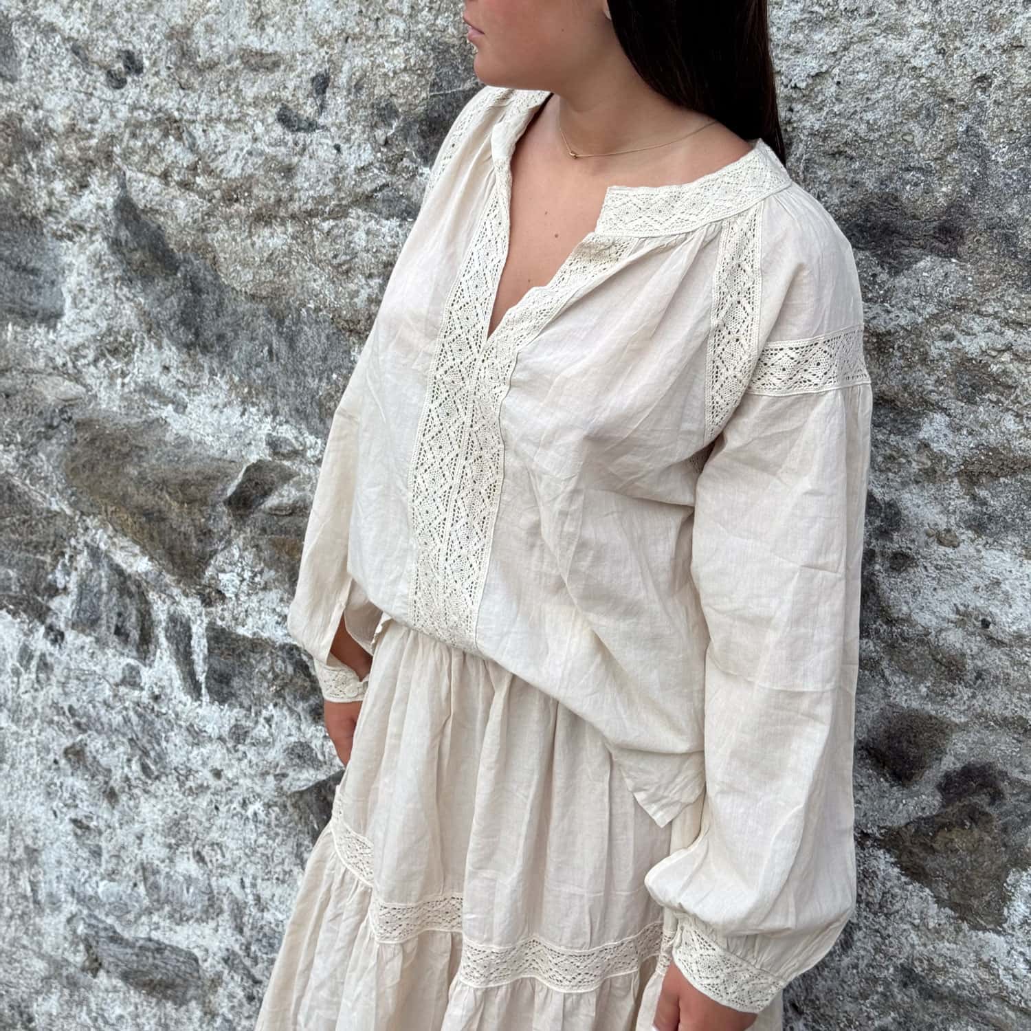 Julieta Shirt - Women - CC Cotton Cambric - S056 Sandy Powder - n°74 E - Shop - 7400000137443