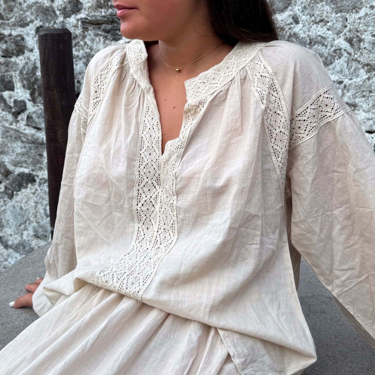 Julieta Shirt - Women - CC Cotton Cambric - S056 Sandy Powder - n°74 E - Shop - 7400000137443