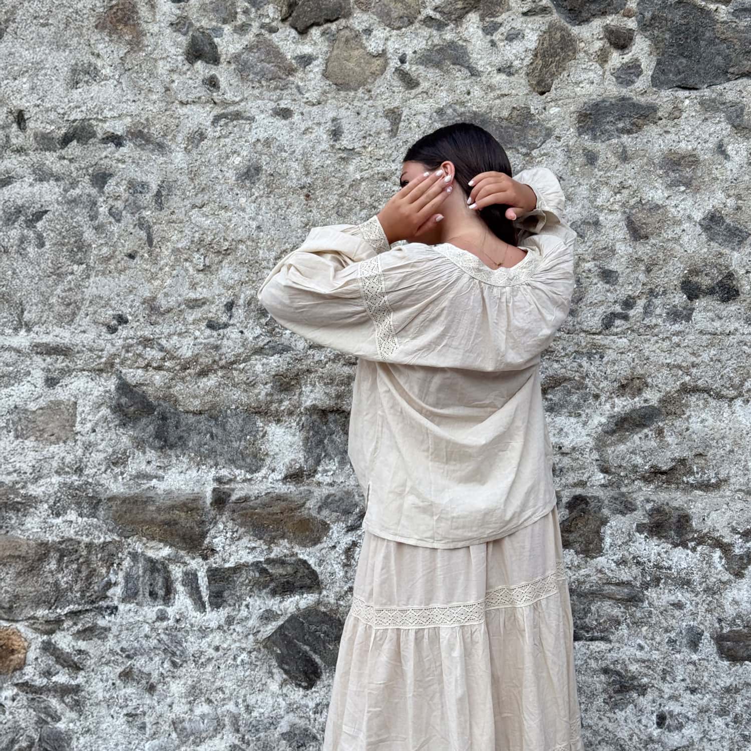 Julieta Shirt - Women - CC Cotton Cambric - S056 Sandy Powder - n°74 E - Shop - 7400000137443