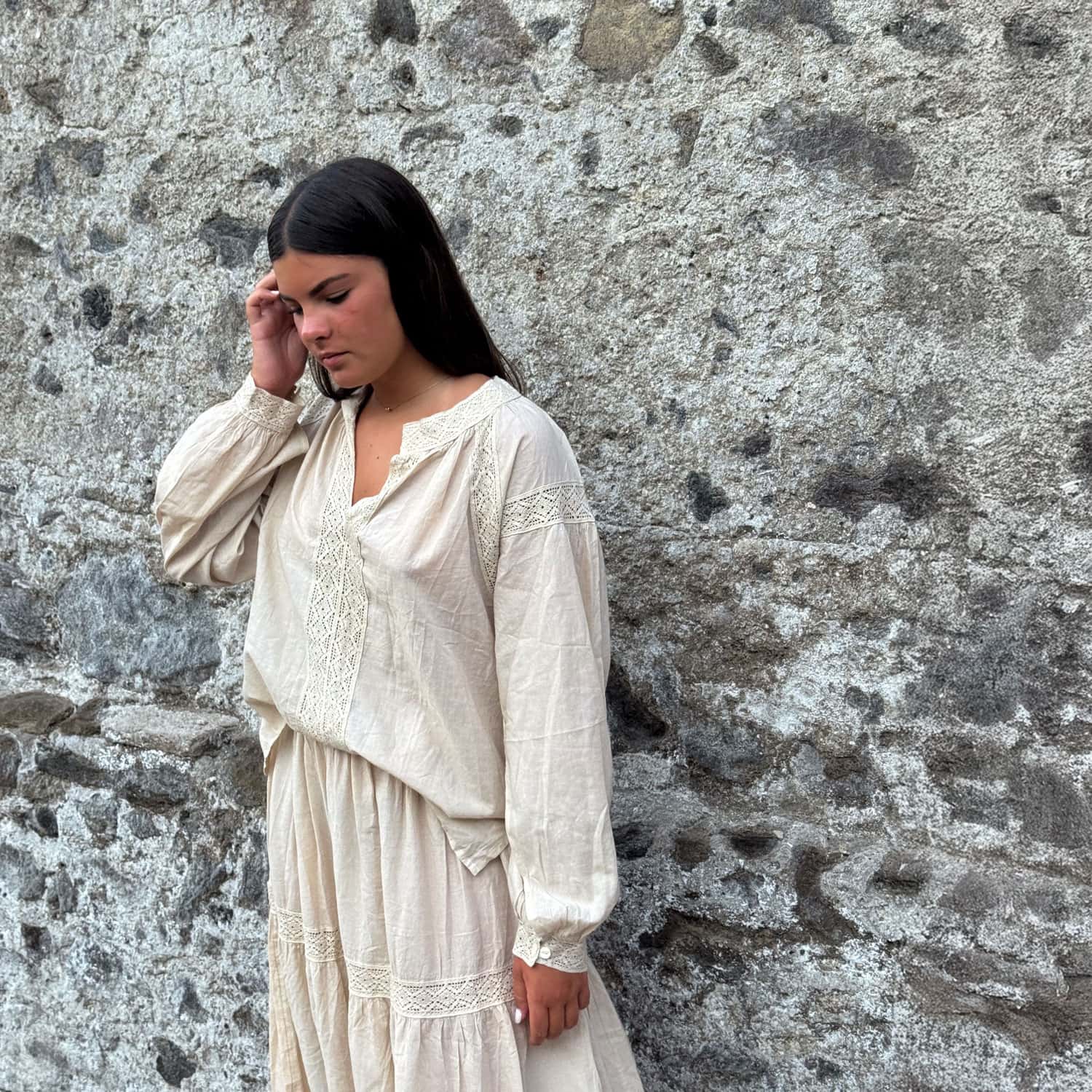 Julieta Shirt - Women - CC Cotton Cambric - S056 Sandy Powder - n°74 E - Shop - 7400000137443